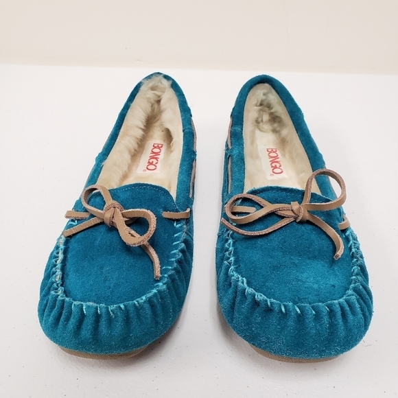 Bongo Womens Moxie Leather Moccasins Size 6M - Picture 3 of 8